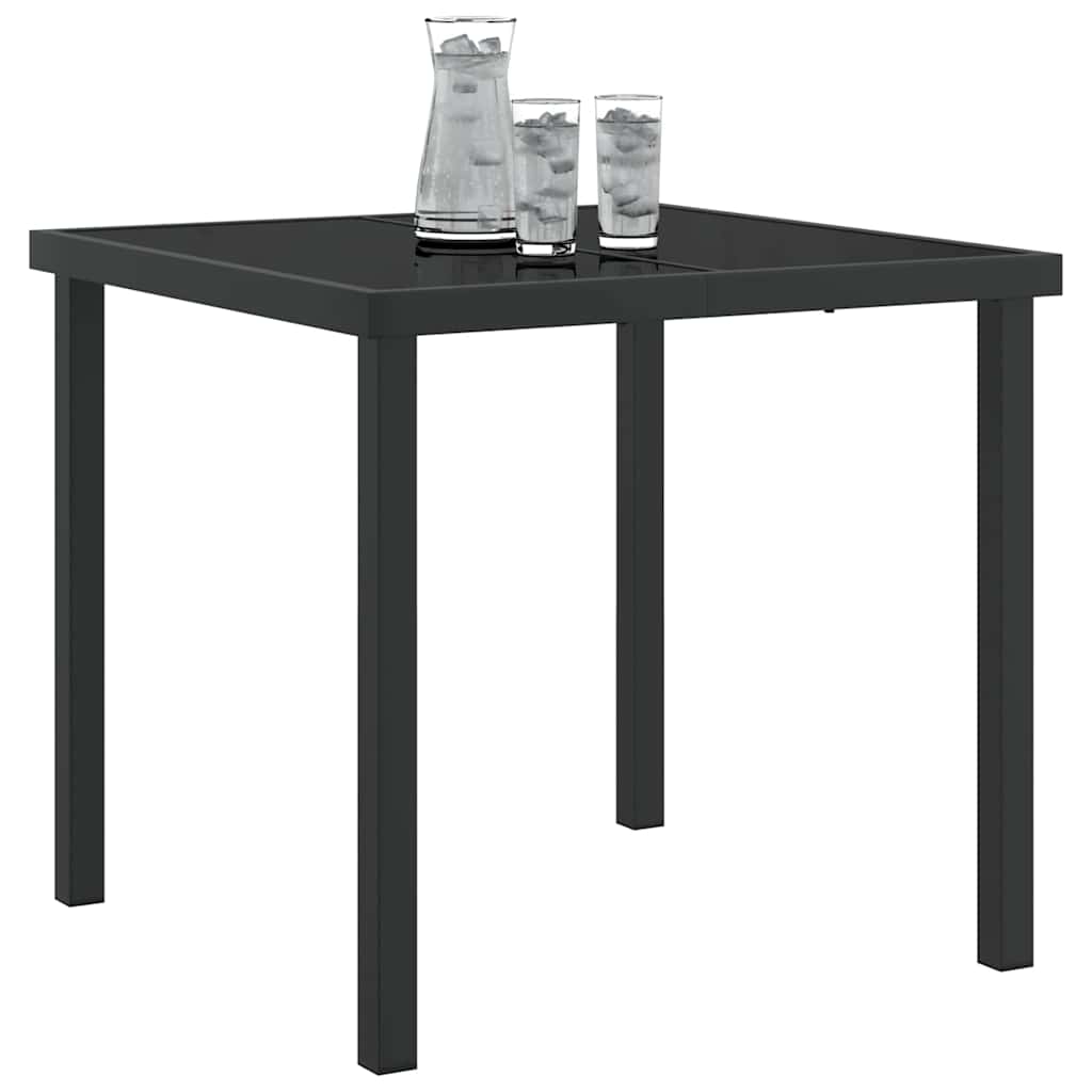 Mesa de Jardim Preto 80 x 80 x 73 cm Metal