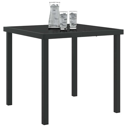 Mesa de Jardim Preto 80 x 80 x 73 cm Metal