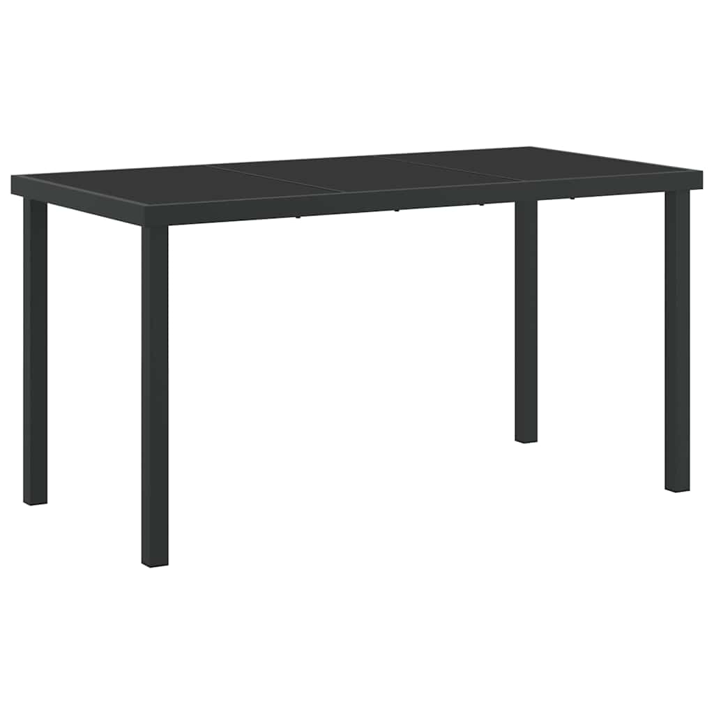 Mesa de Jardim Preto 140 x 80 x 73 cm Metal