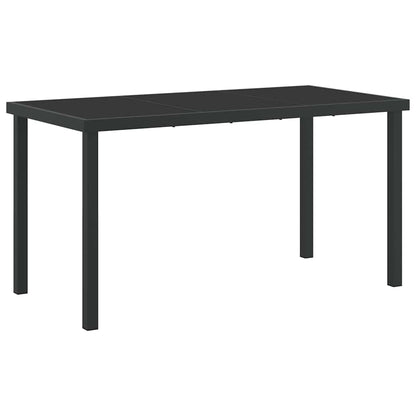 Mesa de Jardim Preto 140 x 80 x 73 cm Metal