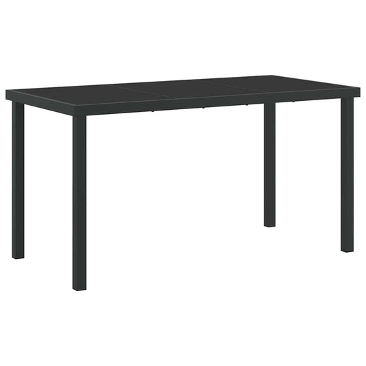 Mesa de Jardim Preto 140 x 80 x 73 cm Metal