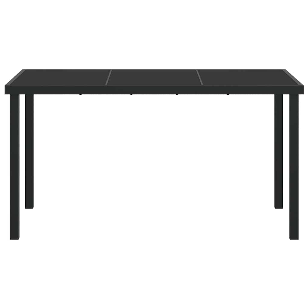 Mesa de Jardim Preto 140 x 80 x 73 cm Metal