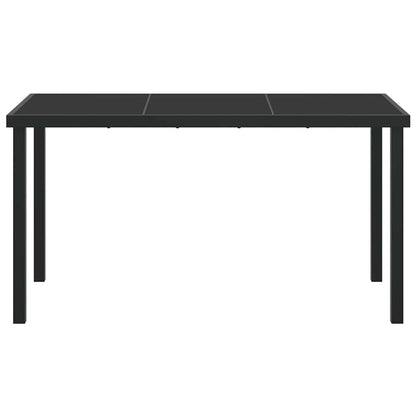 Mesa de Jardim Preto 140 x 80 x 73 cm Metal