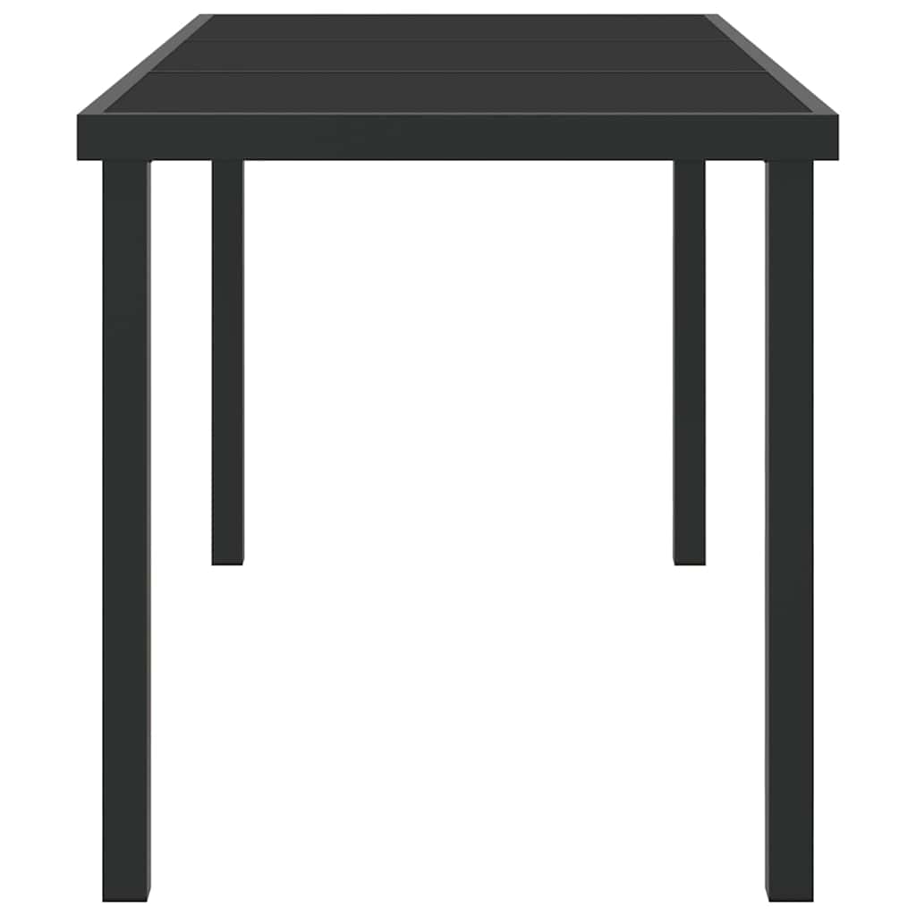 Mesa de Jardim Preto 140 x 80 x 73 cm Metal