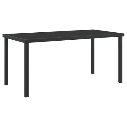 Mesa de Jardim Preto 160 x 80 x 73 cm Metal