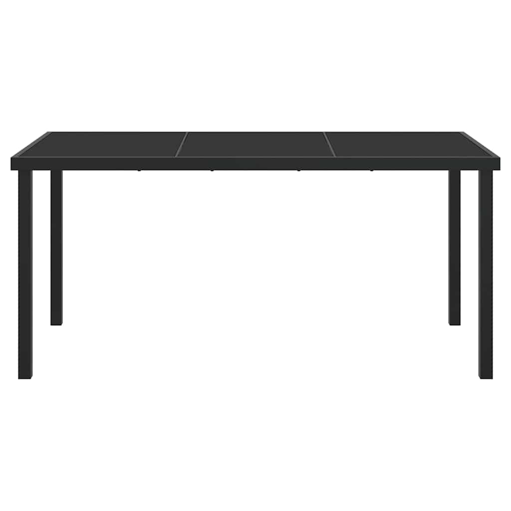 Mesa de Jardim Preto 160 x 80 x 73 cm Metal