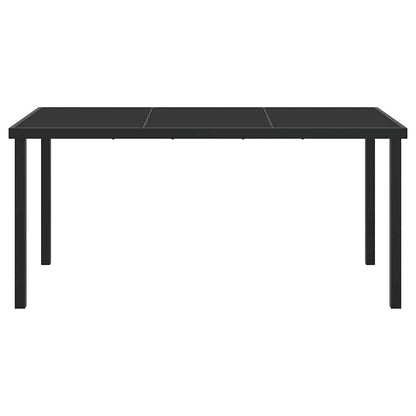 Mesa de Jardim Preto 160 x 80 x 73 cm Metal
