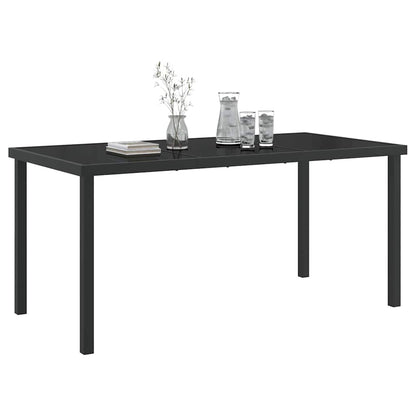 Mesa de Jardim Preto 160 x 80 x 73 cm Metal