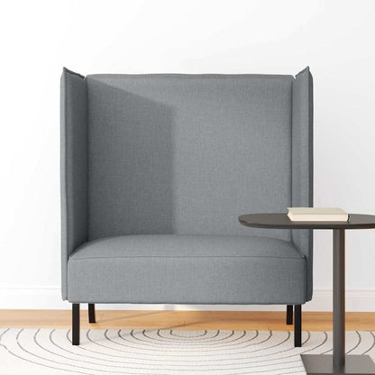 Sofá de Encosto Alto Cinzento-claro 109 x 56 x 121 cm tecido