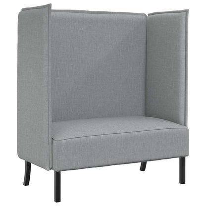 Sofá de Encosto Alto Cinzento-claro 109 x 56 x 121 cm tecido