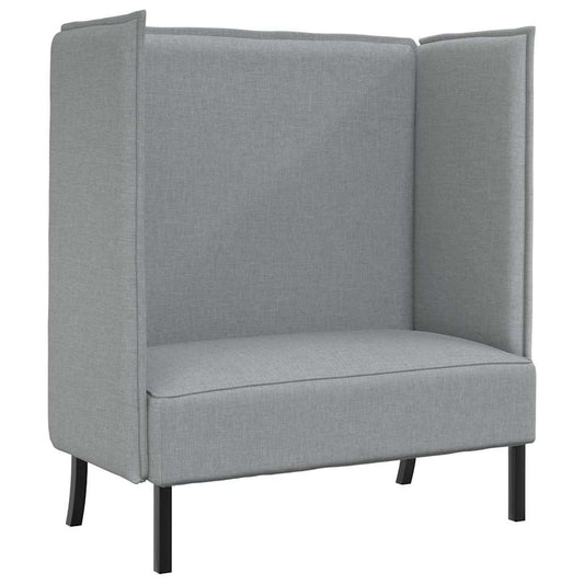 Sofá de Encosto Alto Cinzento-claro 109 x 56 x 121 cm tecido