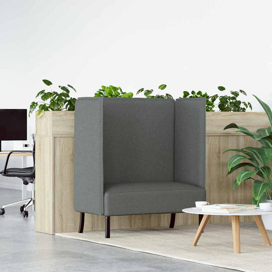 Sofá de Encosto Alto Cinzento escuro 109 x 56 x 121 cm tecido