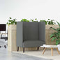 Sofá de Encosto Alto Cinzento escuro 109 x 56 x 121 cm tecido