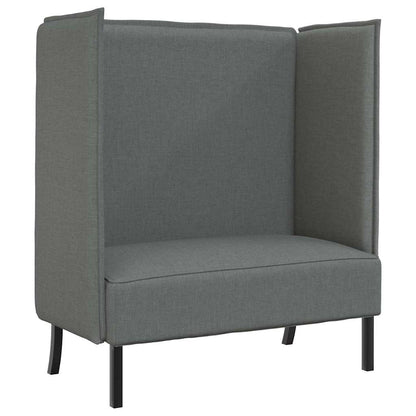 Sofá de Encosto Alto Cinzento escuro 109 x 56 x 121 cm tecido