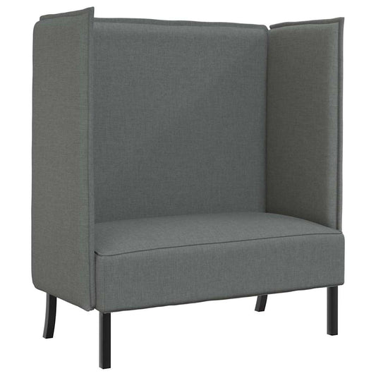 Sofá de Encosto Alto Cinzento escuro 109 x 56 x 121 cm tecido