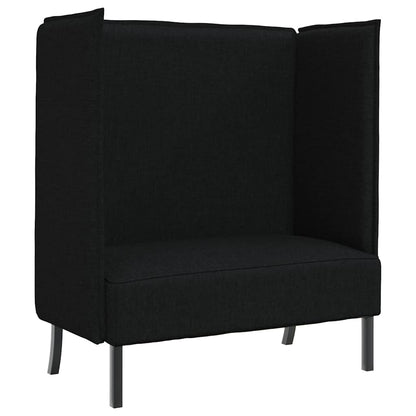 Sofá de Encosto Alto Preto 109 x 56 x 121 cm tecido