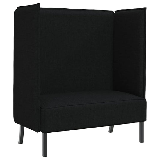 Sofá de Encosto Alto Preto 109 x 56 x 121 cm tecido
