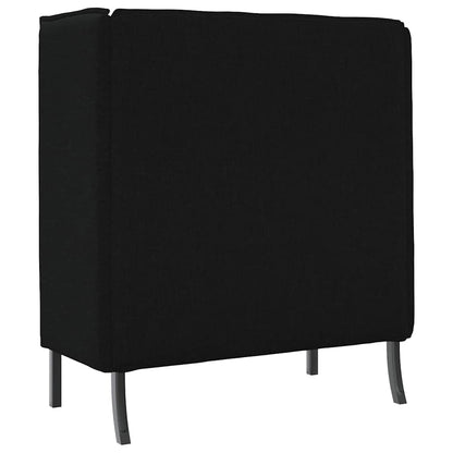 Sofá de Encosto Alto Preto 109 x 56 x 121 cm tecido