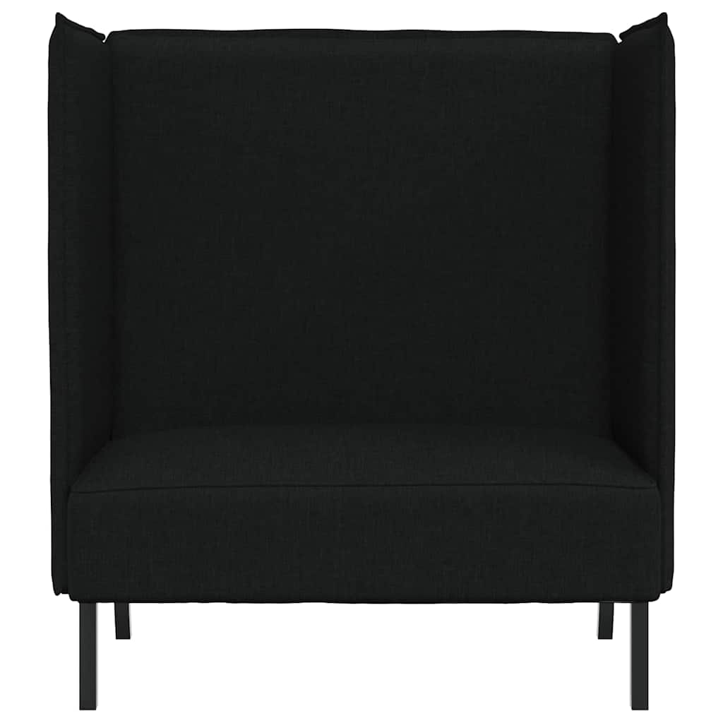 Sofá de Encosto Alto Preto 109 x 56 x 121 cm tecido