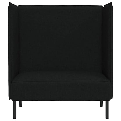 Sofá de Encosto Alto Preto 109 x 56 x 121 cm tecido