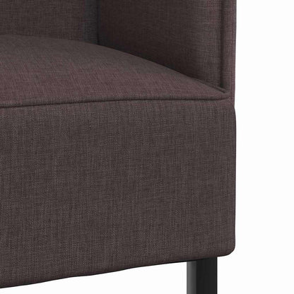 Sofá de Encosto Alto Castanho escuro 109 x 56 x 121 cm tecido