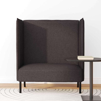 Sofá de Encosto Alto Castanho escuro 109 x 56 x 121 cm tecido