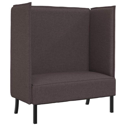 Sofá de Encosto Alto Castanho escuro 109 x 56 x 121 cm tecido