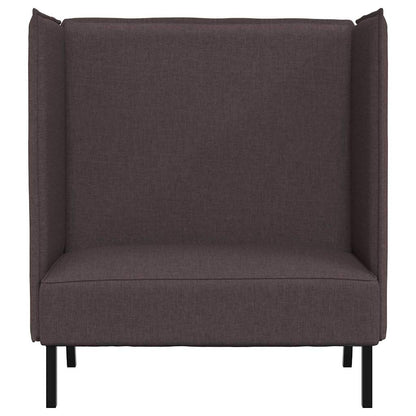 Sofá de Encosto Alto Castanho escuro 109 x 56 x 121 cm tecido