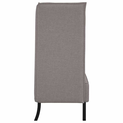 Sofá de Encosto Alto Cinzento-acastanhado 109 x 56 x 121 cm