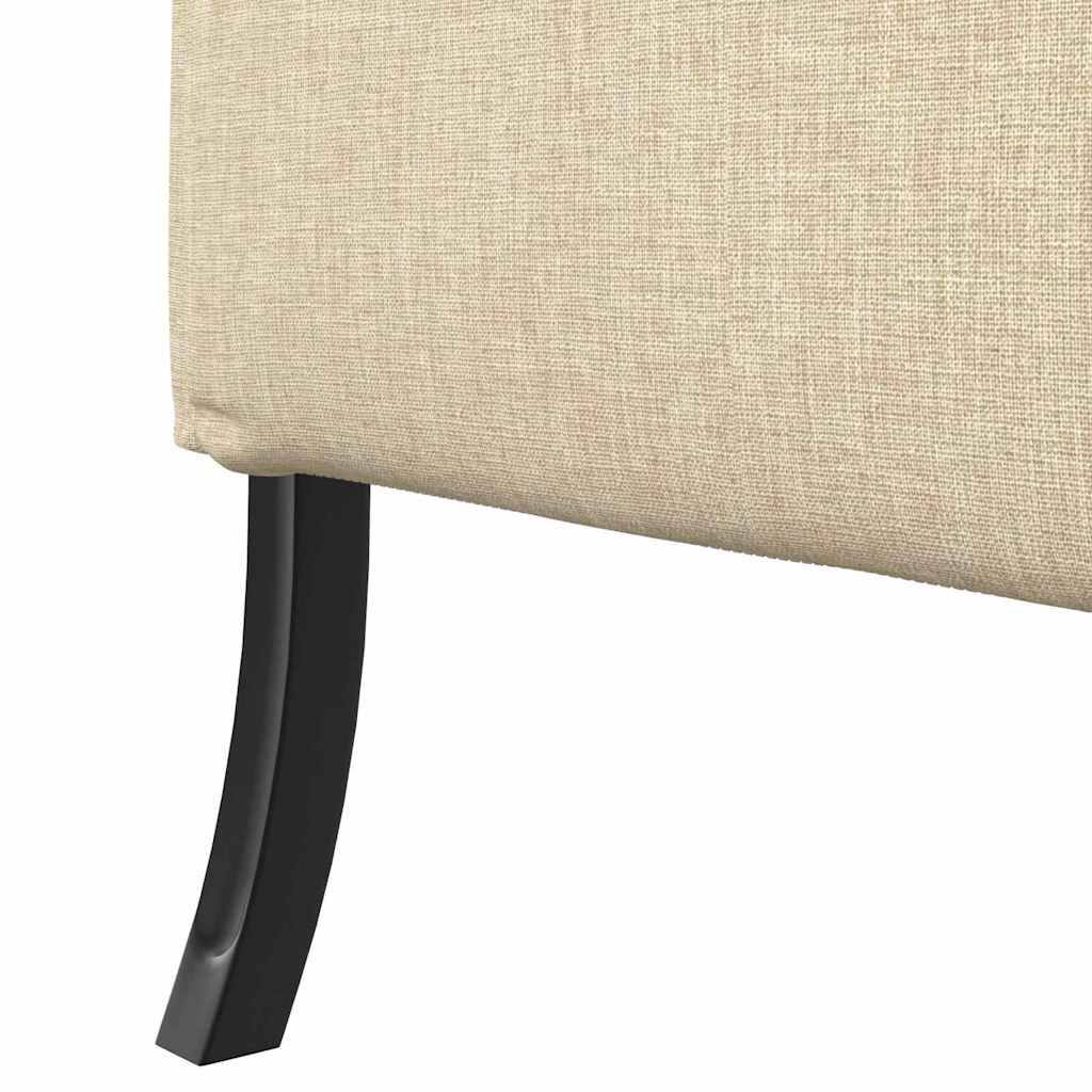 Sofá de Encosto Alto Creme 109 x 56 x 121 cm tecido