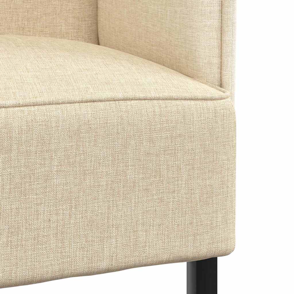 Sofá de Encosto Alto Creme 109 x 56 x 121 cm tecido