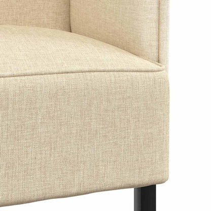 Sofá de Encosto Alto Creme 109 x 56 x 121 cm tecido