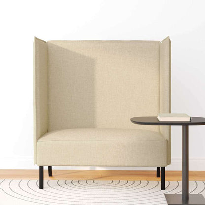 Sofá de Encosto Alto Creme 109 x 56 x 121 cm tecido