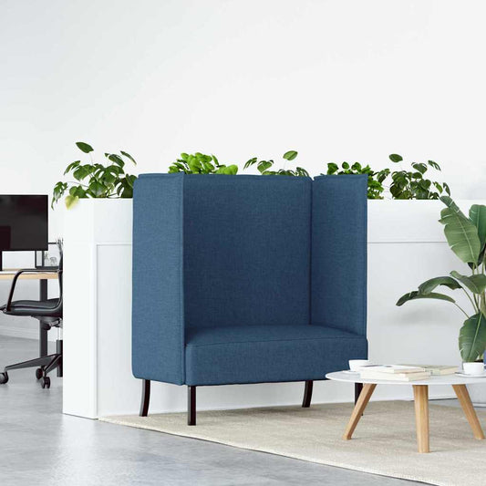 Sofá de Encosto Alto Azul 109 x 56 x 121 cm tecido
