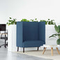 Sofá de Encosto Alto Azul 109 x 56 x 121 cm tecido