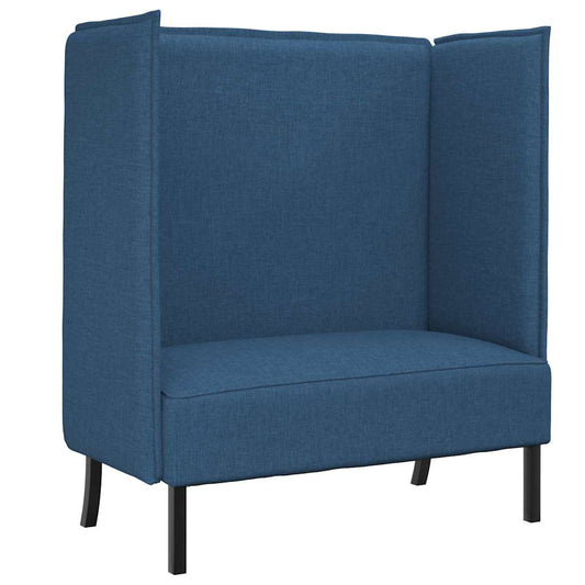 Sofá de Encosto Alto Azul 109 x 56 x 121 cm tecido