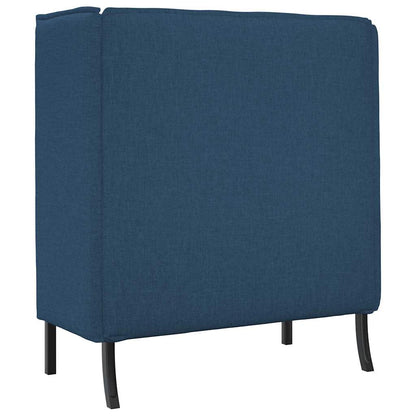 Sofá de Encosto Alto Azul 109 x 56 x 121 cm tecido