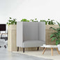 Sofá de Encosto Alto Cinza Nuvem 109 x 56 x 121 cm tecido