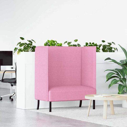Sofá de Encosto Alto Rosa 109 x 56 x 121 cm tecido