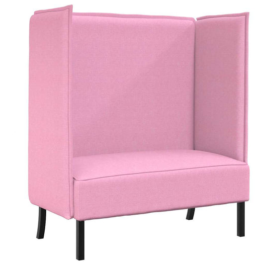 Sofá de Encosto Alto Rosa 109 x 56 x 121 cm tecido