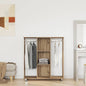 Guarda-roupa com roda carvalho artisiano 102 x 38 x 110 cm
