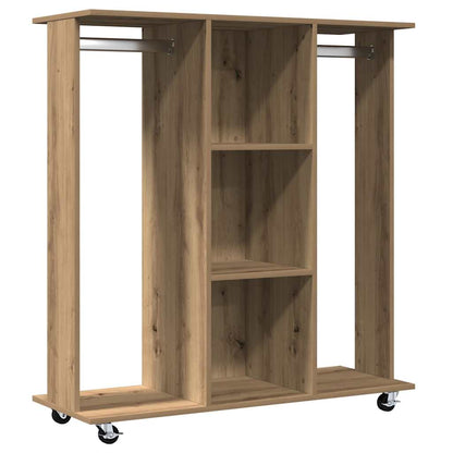 Guarda-roupa com roda carvalho artisiano 102 x 38 x 110 cm