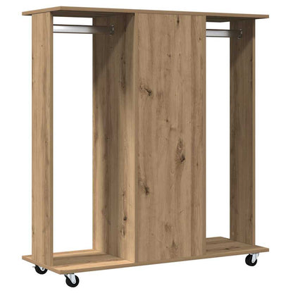 Guarda-roupa com roda carvalho artisiano 102 x 38 x 110 cm