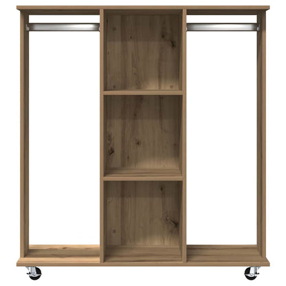 Guarda-roupa com roda carvalho artisiano 102 x 38 x 110 cm