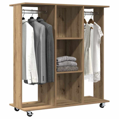 Guarda-roupa com roda carvalho artisiano 102 x 38 x 110 cm