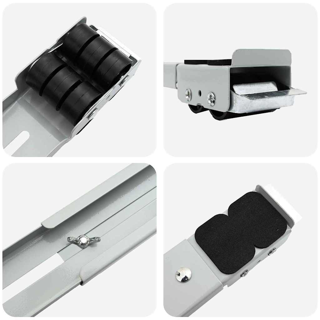 Base para máquina de lavar roupa 2 pcs Prateado 72 x 5 x 4,5 cm