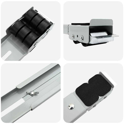 Base para máquina de lavar roupa 2 pcs Prateado 72 x 5 x 4,5 cm