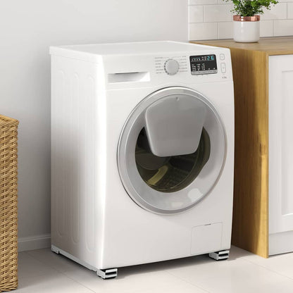 Base para máquina de lavar roupa 2 pcs Prateado 72 x 5 x 4,5 cm