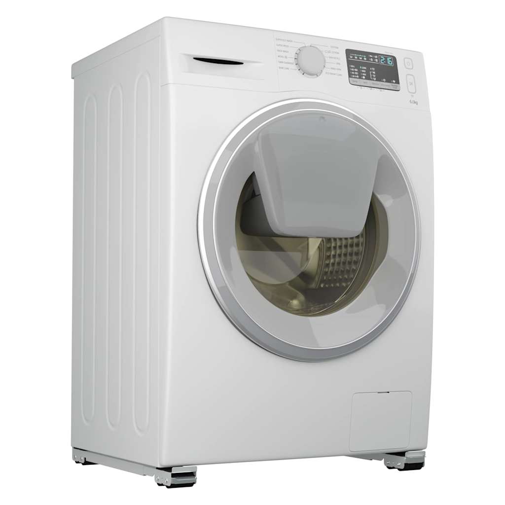 Base para máquina de lavar roupa 2 pcs Prateado 72 x 5 x 4,5 cm