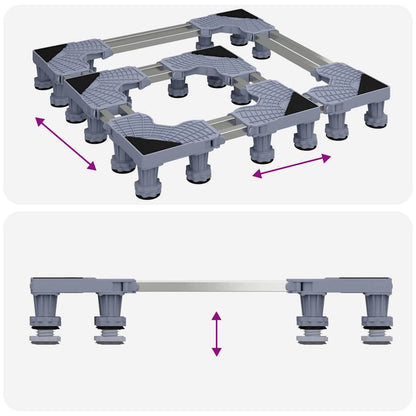 Base para Máquina de Lavar Manual Cinzeto 67 x 67 x 12 cm Metal